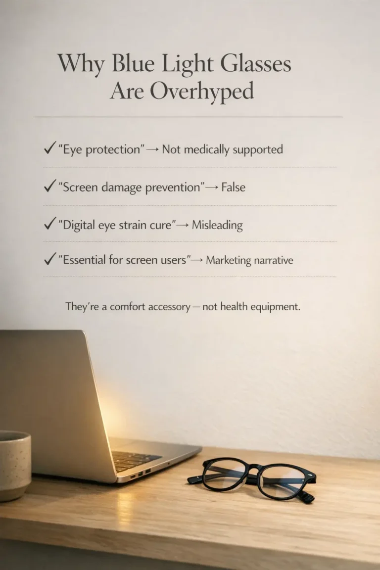 7 Reliable Blue Light Blocking Glasses for Screen Users in India(2025 Edition) 67 Why Blue Light Glasses Are Overhyped