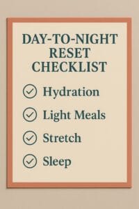 Day To Night Transition Checklist