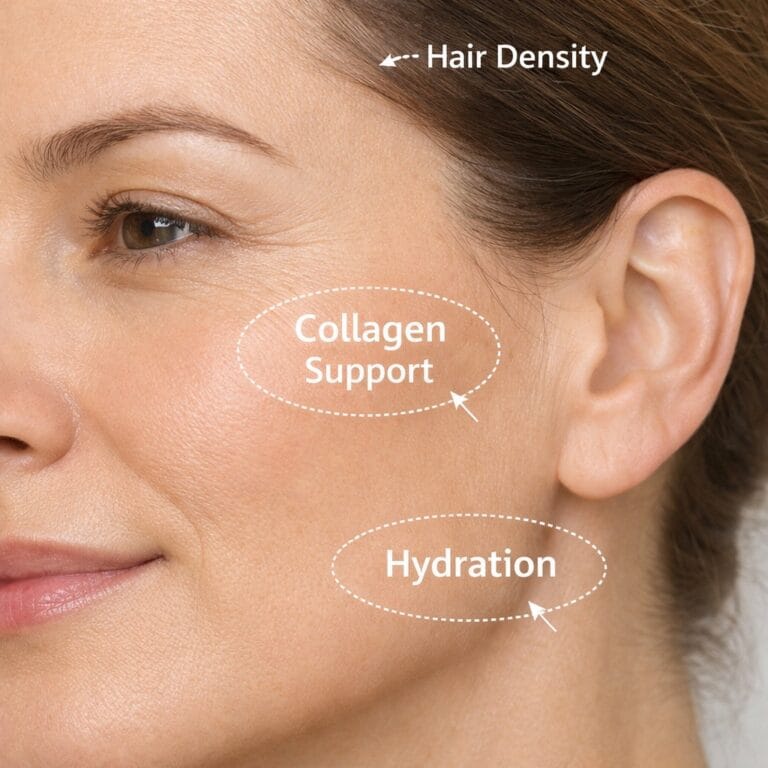 Skin and Hair Changes Due to Hormones: What’s Normal and What’s Not. 2 20260107 2228 Radiant Skin Close Up simple compose 01kecp94j3ffdtgcwr65fas0p3