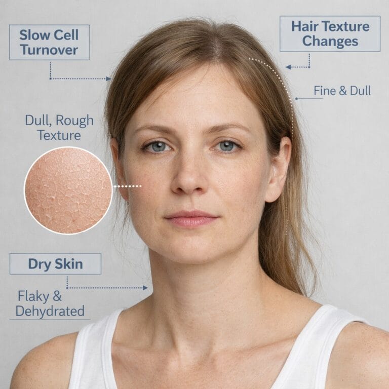 Skin and Hair Changes Due to Hormones: What’s Normal and What’s Not. 5 Thyroid Hormones – Dryness, Hair Texture, Energy