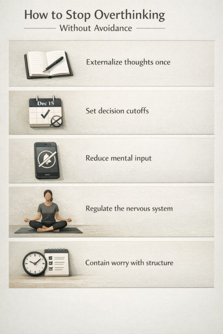 How to Stop Overthinking Without Avoidance